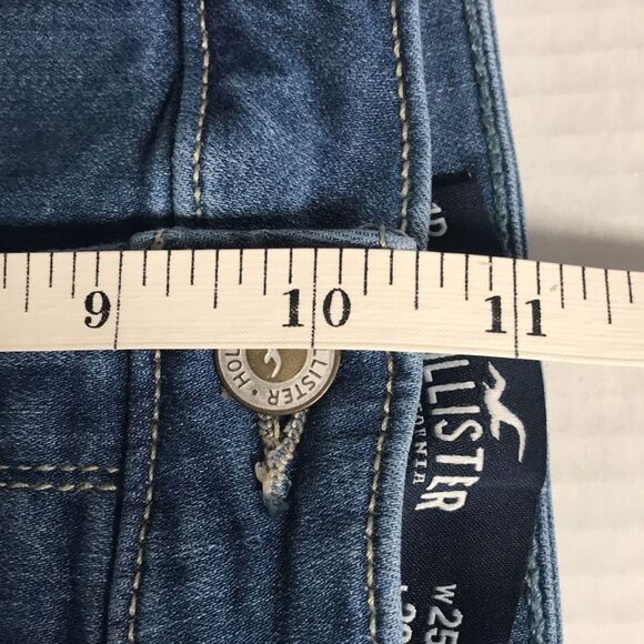 HOLLISTER High-Rise Jean Legging Sz 1 (25x28) Advanced Stretch Ripped Jeggings 2 - Picture 8 of 10